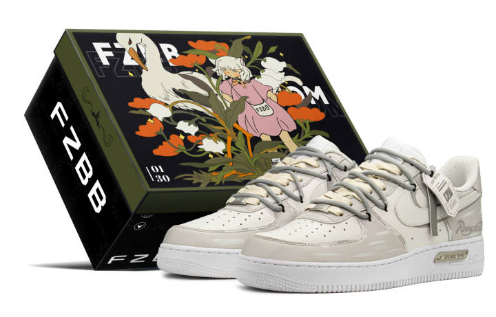 Nike Nike Air Force 1 Skateboard Shoes Men's Gray White