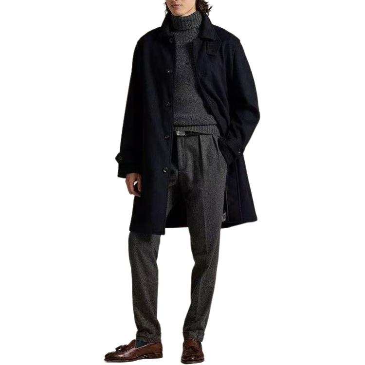 Polo Ralph Lauren Coats Men's Blue Lapel Moderate Straight Fit