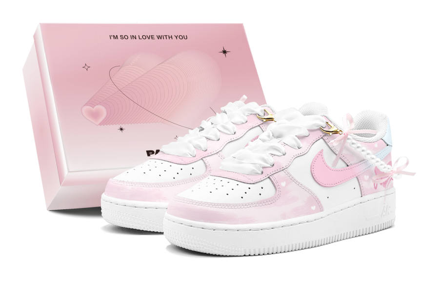 Nike Nike Air Force 1 Air Force 1, Couple's, Romantic Favor, Galaxy Sweet Dream, Heart, Pearl, Bowknot, Sweet And Cute