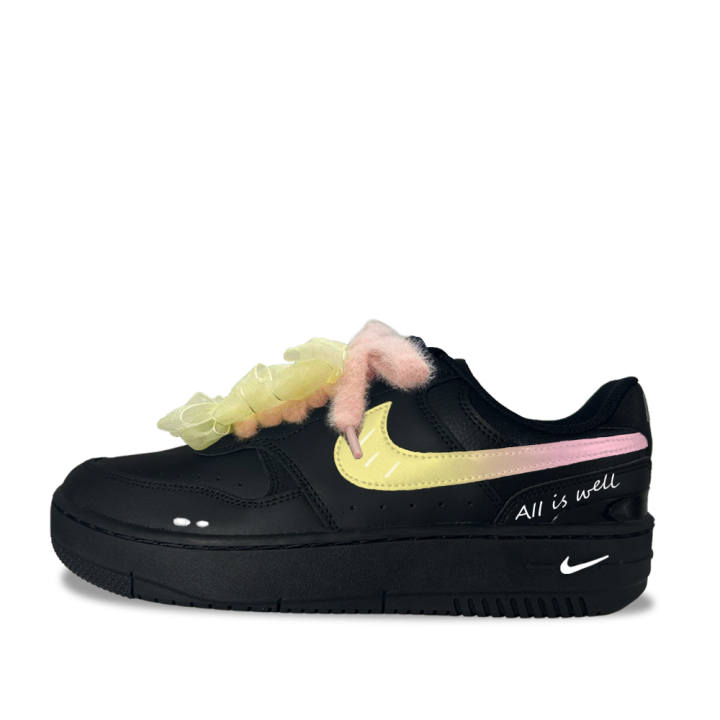 Nike Nike Gamma Force Spring Whisper Synthetic Leather Low top Skateboard Shoes Unisex Black