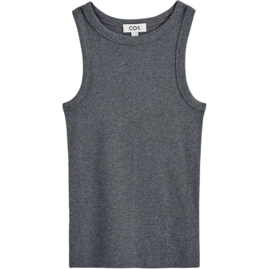 COS Tank Tops Women's Dark Gray Crew Neck Other
