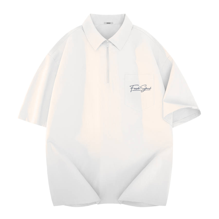 MINISO Polo Shirts Unisex Polo Collar Moderate Straight Fit