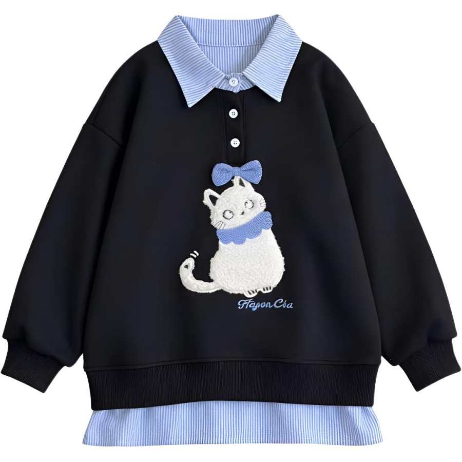 YALU Kids Sweatshirts Shirt Collar Moderate