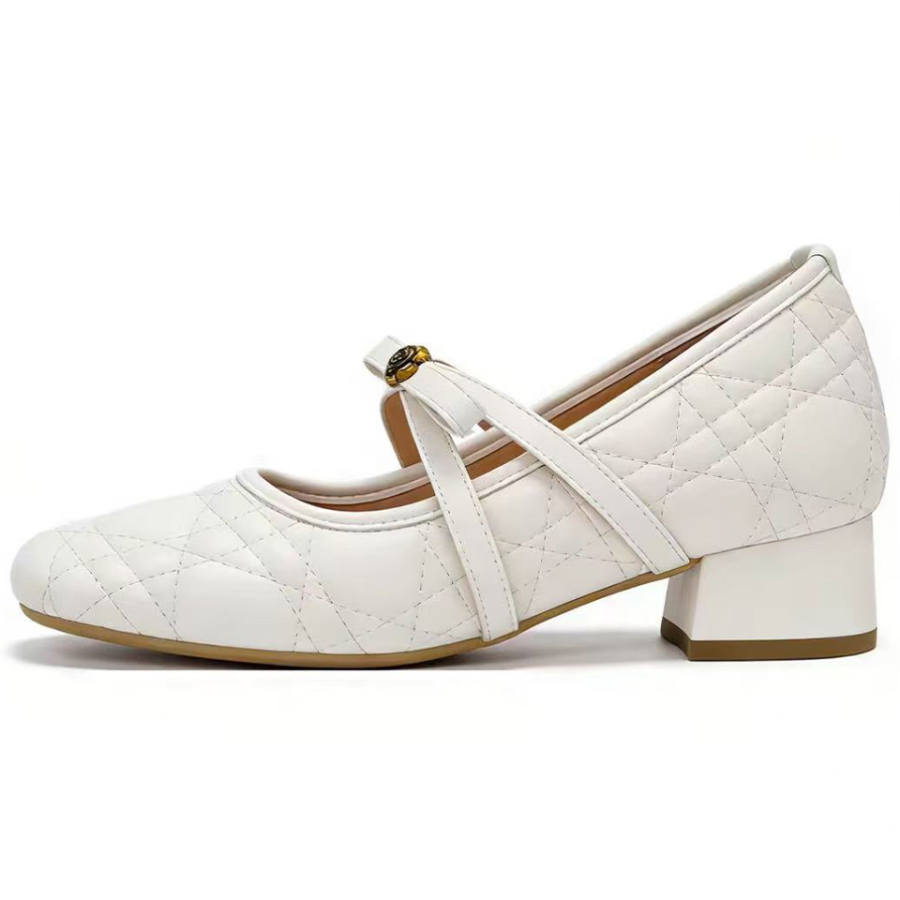 Lanza Mary Jane Shoes Women's Apricot/Black
