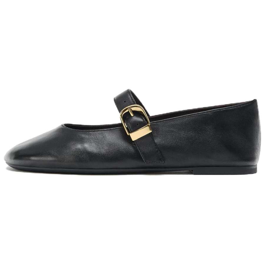 ZARA Flat Mary Jane Shoes Women's Black