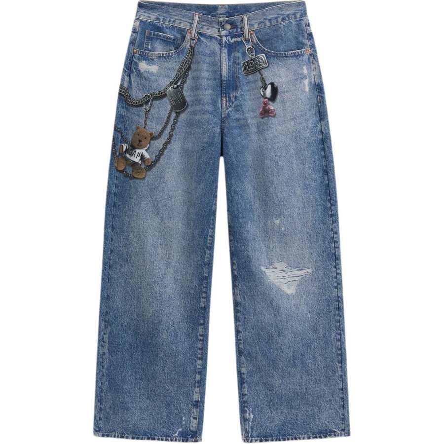 GAP GAP Jeans Unisex Medium Washed Moderate Straight Fit Pants