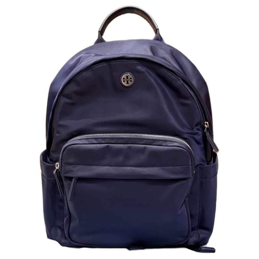 TORY BURCH Ella Nylon Fabric Backpack Women's Marine Blue