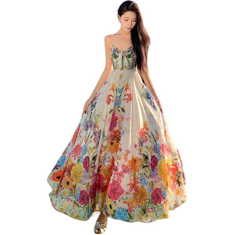 JBBCN Sleeveless Dresses Women's Image Color V Neck Moderate Long