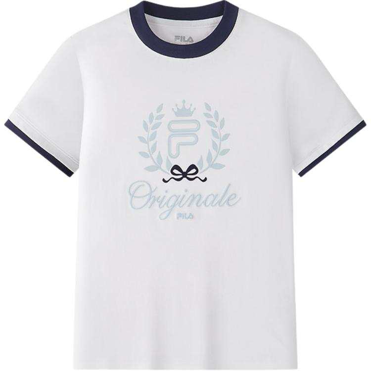 FILA Unisex T Shirts Crew Neck Moderate