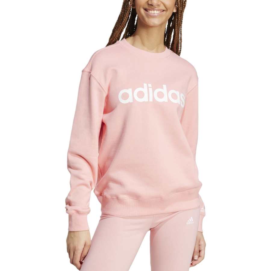 Adidas Adidas Sweatshirts Women's Pink Crew Neck Moderate