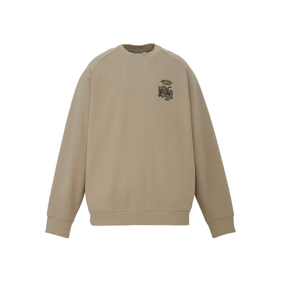 Onitsuka Tiger Onitsuka Tiger SWEAT TOP Pullover Sweatshirt Unisex Light Coffee