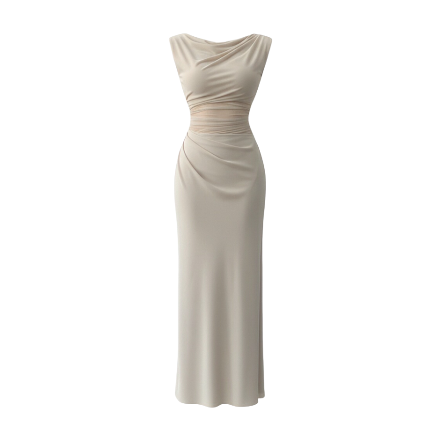 MTHE Sleeveless Dresses Women's Crew Neck Thin Long