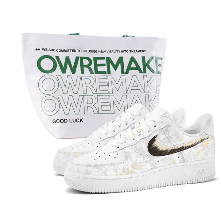 Nike Nike Air Force 1 Low top Skateboard Shoes Women's Gray White