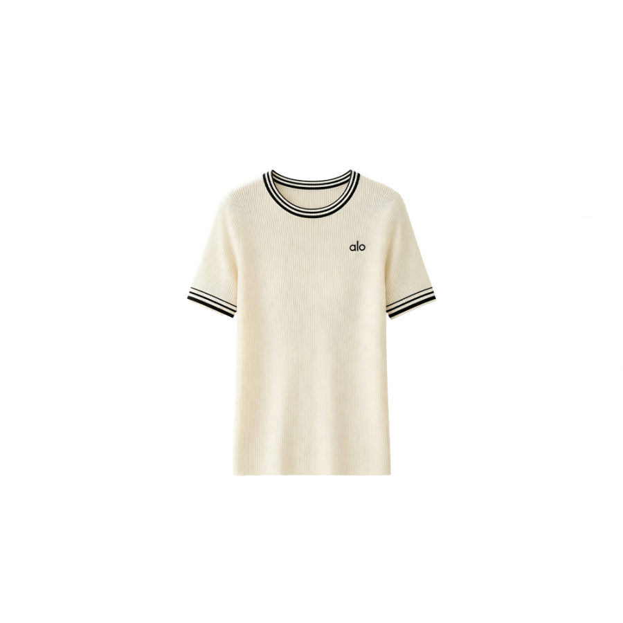 CPAURA Knitwear Women's Ecru Crew Neck Moderate Base Layer