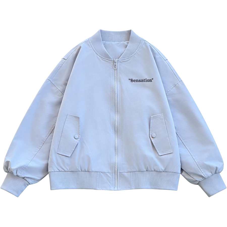 YALU Kids Tops Baseball Collar Moderate