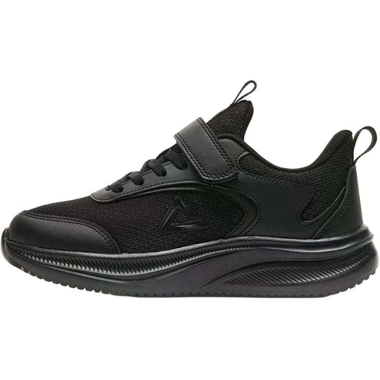 PEAK Textile, Synthetic Leather Slip Resistant Abrasion Resistant Low top Running Shoes Black Kids'