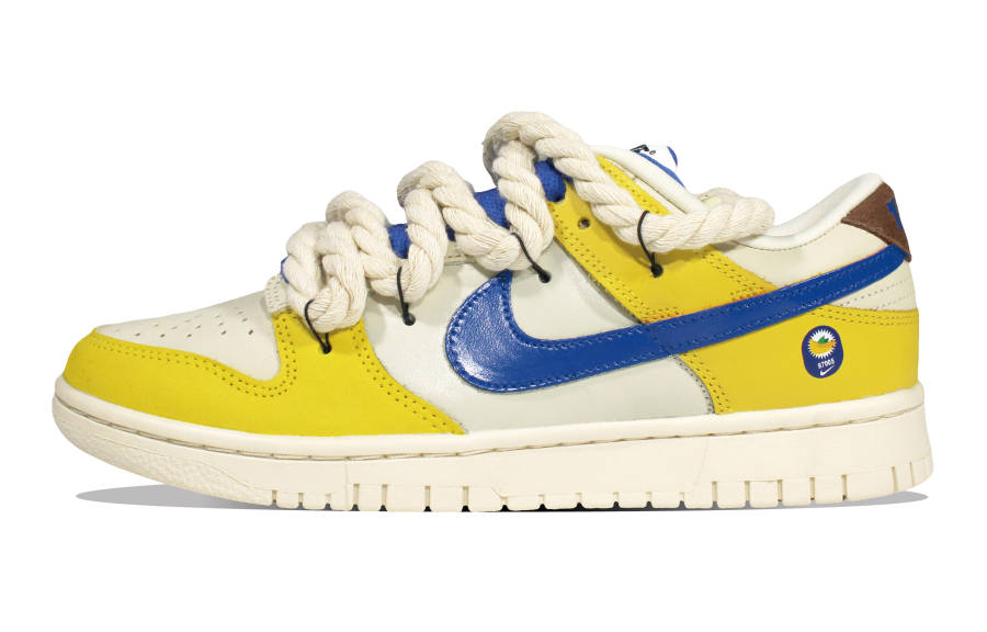 Nike Nike Dunk Super Banana, Wild Culture Slip Resistant Low top Skateboard Shoes Women's Yellow Blue