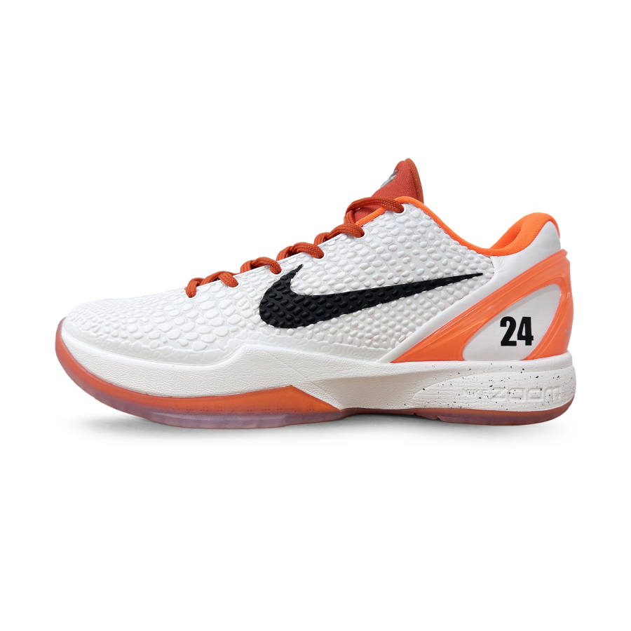 Nike Nike Zoom Kobe 6 Protro Total Orange White Orange Abrasion Resistant Low top Basketball Shoes Unisex White