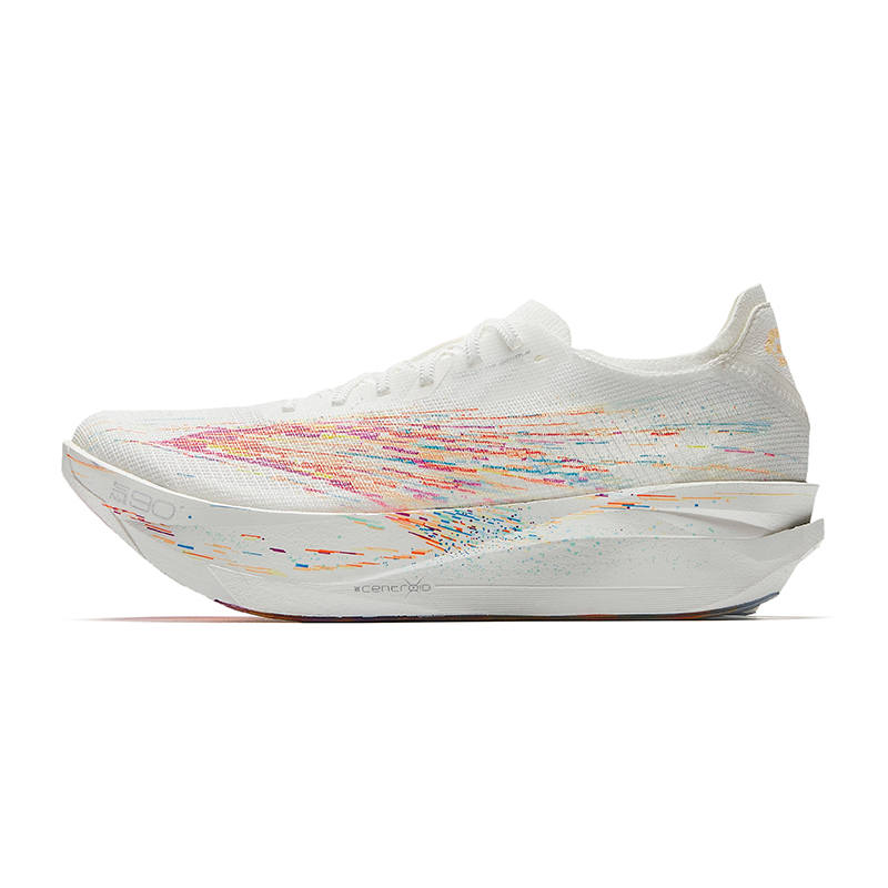 Anta Low top Sports Running Shoes Women's Papyrus White/Fluorescent Mango Orange/Palace Purple