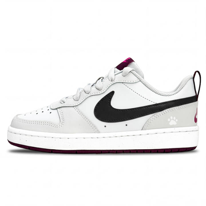 Nike Nike Court Borough Cute Meowth Leather Slip Resistant, Abrasion Resistant, Breathable Low top Skateboard Shoes Women's