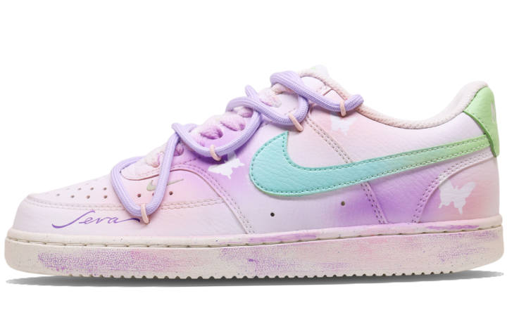 Nike Nike Court Vision Low Leather Low top Skateboard Shoes Women's Purple