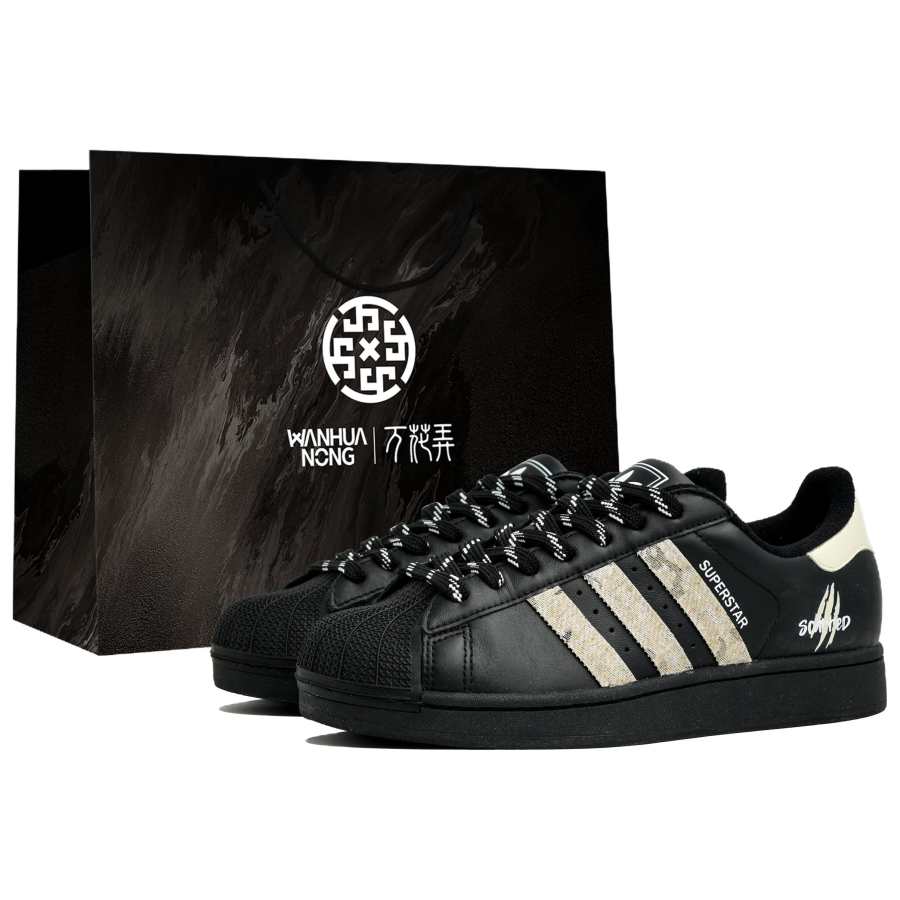 Adidas Originals Superstar 2 Kaleidoscope, Wound Covered, Shopping Bag Abrasion Resistant Low top Skateboard Shoes