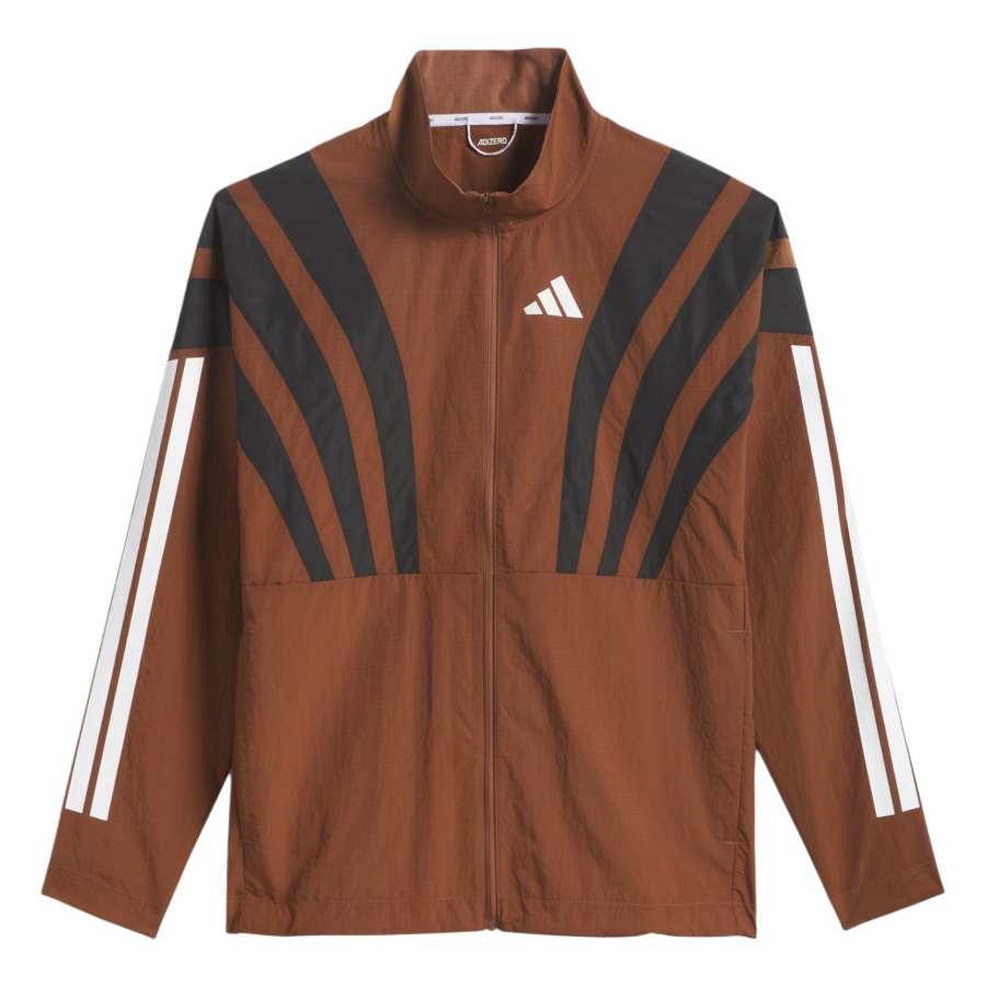 Adidas Adidas Running Jackets Unisex Preloved Brown Stand Collar Moderate Other