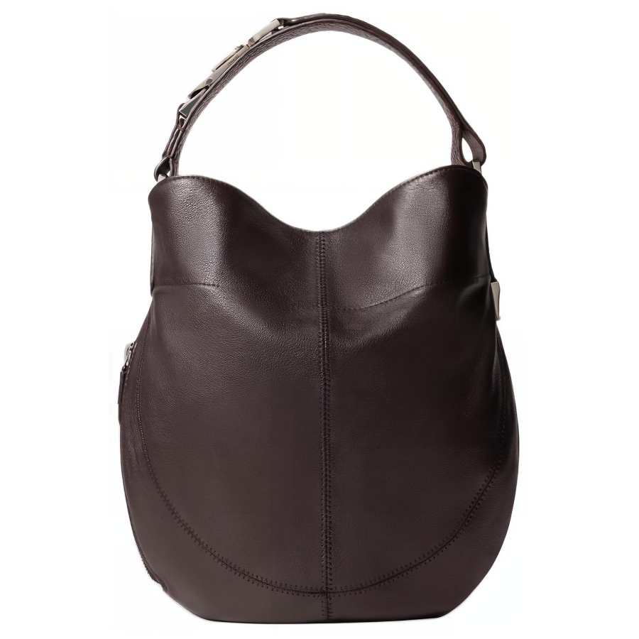 Lemaire Cow Leather Shoulder Bag Women's Dark Color Chocolates