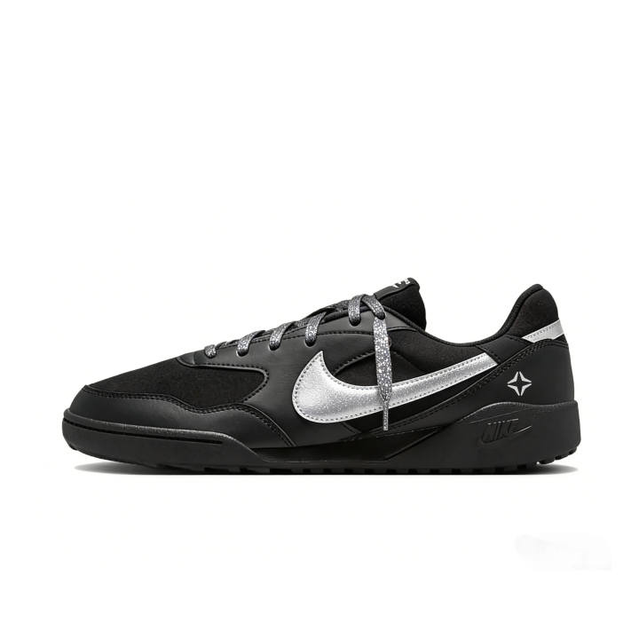 Nike Nike Terra Manta Synthetic Leather Abrasion Resistant Low top German Army Trainers Unisex Black Silver