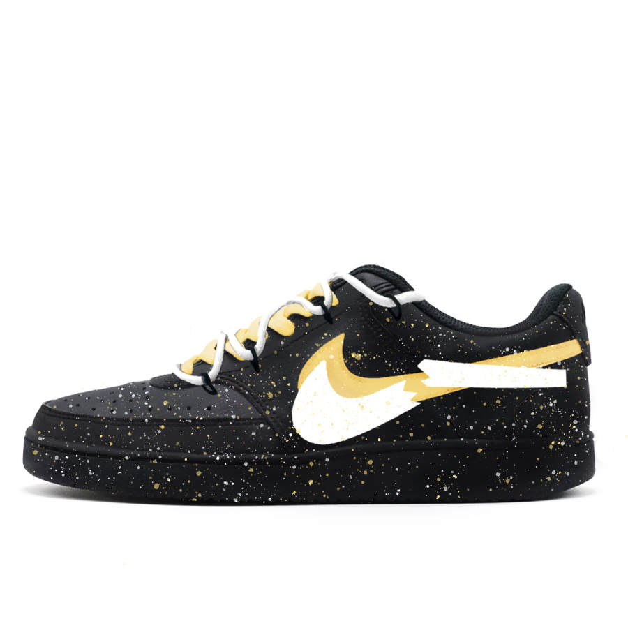 Nike Nike Court Vision 1 Sunset Ink Yellow Synthetic Leather Cushioning Abrasion Resistant Low top Skateboard Shoes Unisex