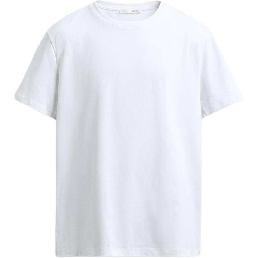 ZARA T Shirts Men's White Crew Neck