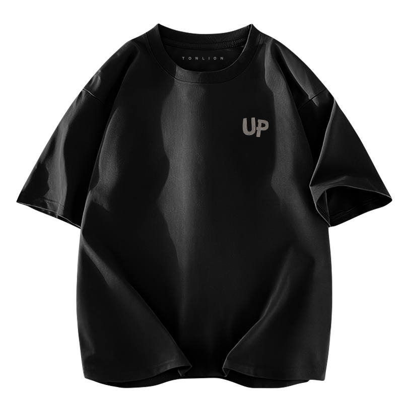 Tonlion T Shirts Unisex Crew Neck Moderate Straight Fit