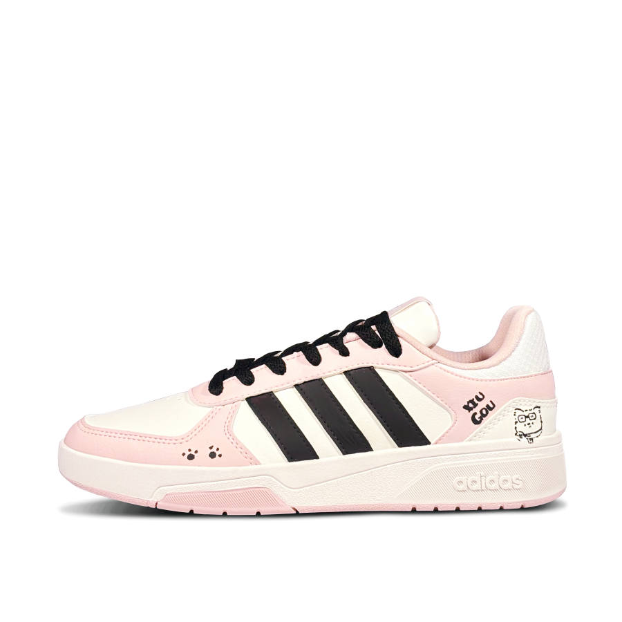 Adidas Adidas COURTBEAT Puppy Paw Print Low top Skateboard Shoes Unisex Pink Black