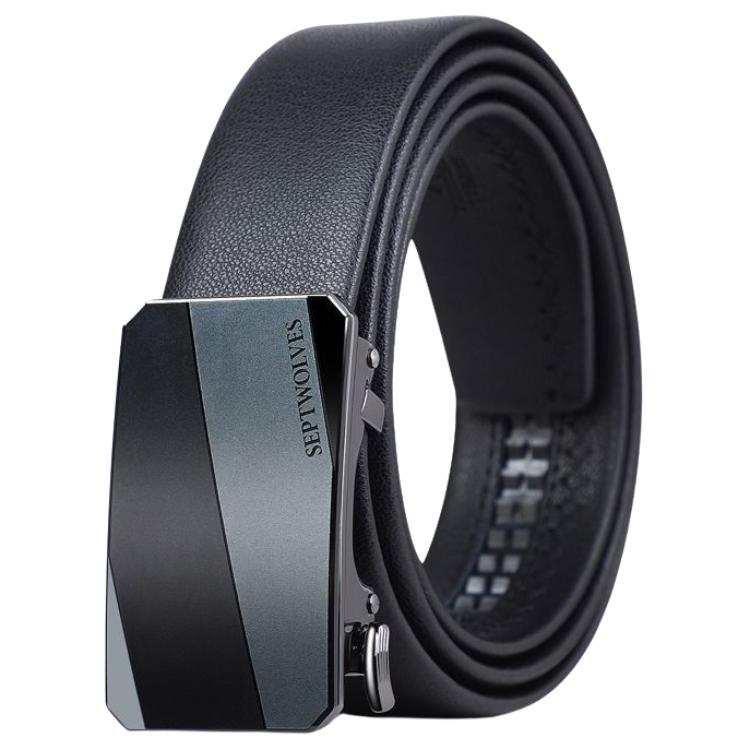 SEPTWOLVES SEPTWOLVES Split Cow Leather Zinc Alloy Automatic Buckle Belt Men's 3.5cm