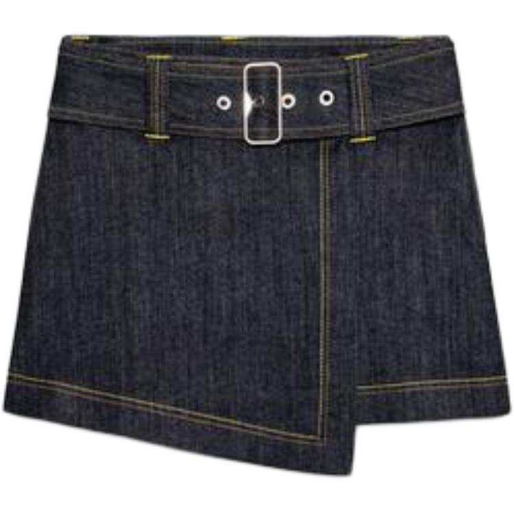 ZARA Denim Shorts Women's Blue Moderate