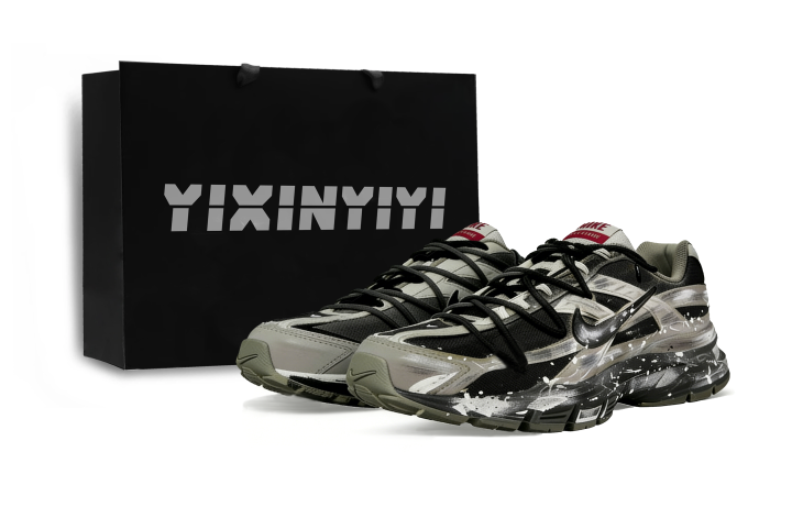 Nike Nike Initiator Support Breathable Low top Casual Running Shoes Men's Black Gray