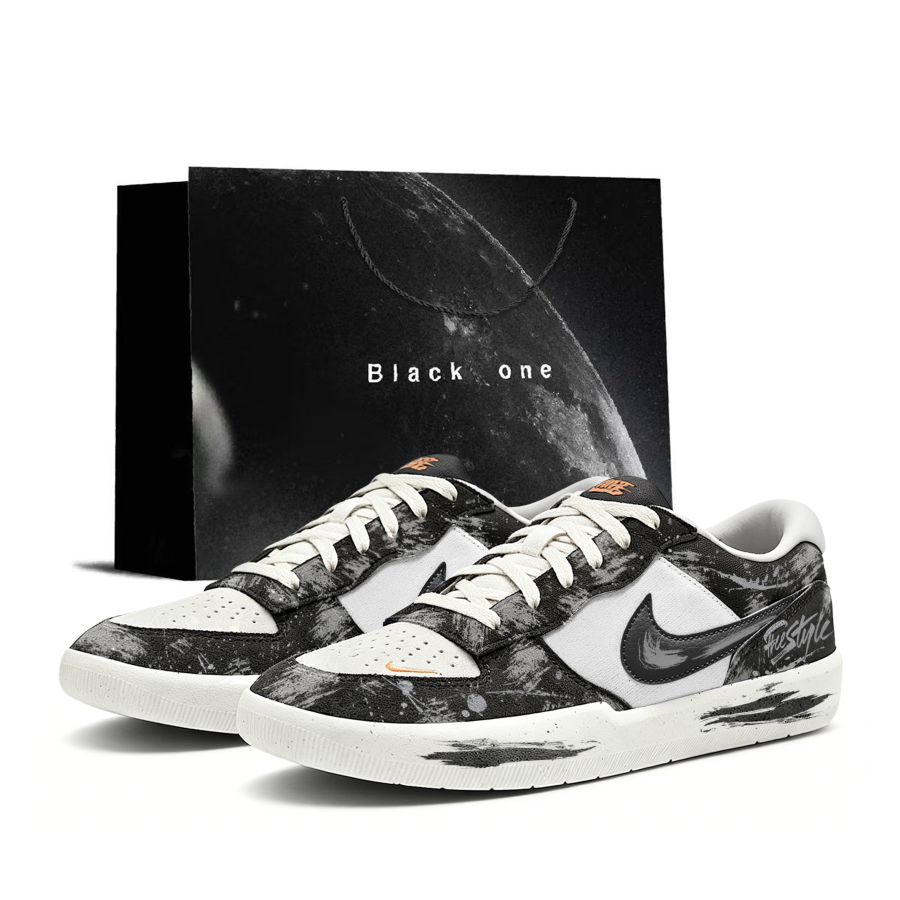 Nike Nike SB Force 58 Ink Zhufeng, Suede, Shopping Bag Abrasion Resistant Lightweight Breathable Low top Skateboard Shoes