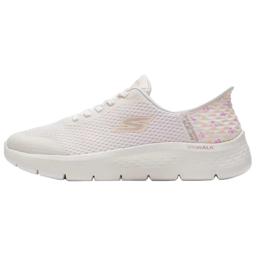 Skechers Go Walk Flex Fabric Abrasion Resistant Breathable Low top Casual Shoes Women's Beige Gray