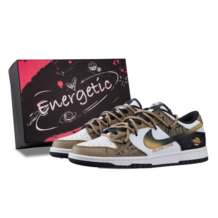 Nike Nike Dunk Golden Years Box Low top Skateboard Shoes Women's Black Brown
