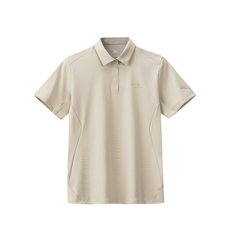 ANTA Polo Shirts Women's Sand Dune Gray Thin Straight Fit