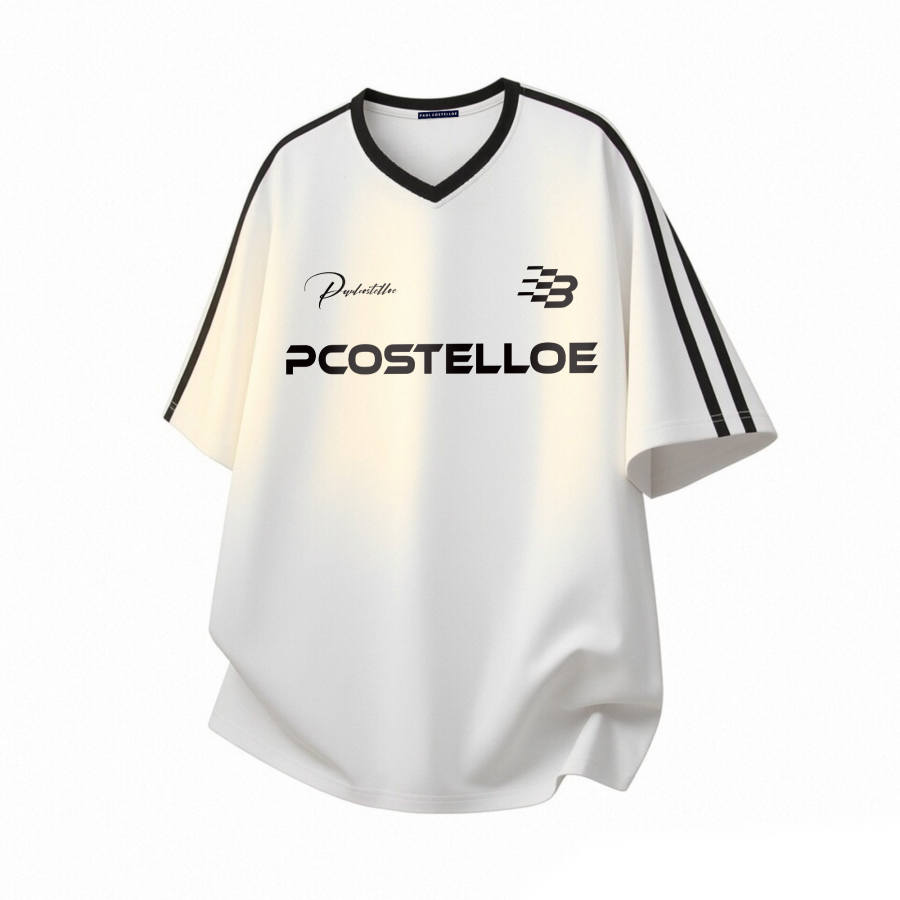 PAUL COSTELLOE T Shirts Unisex V Neck Thin Straight Fit