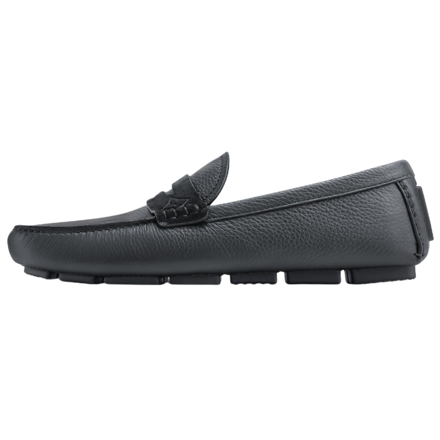 LOUIS VUITTON Monza Casual Leather Shoes Men's Black
