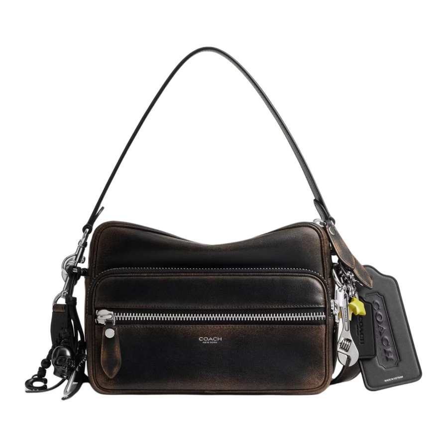 COACH DAKOTA Cow Leather Crossbody Handbag Medium Men's Black Brown