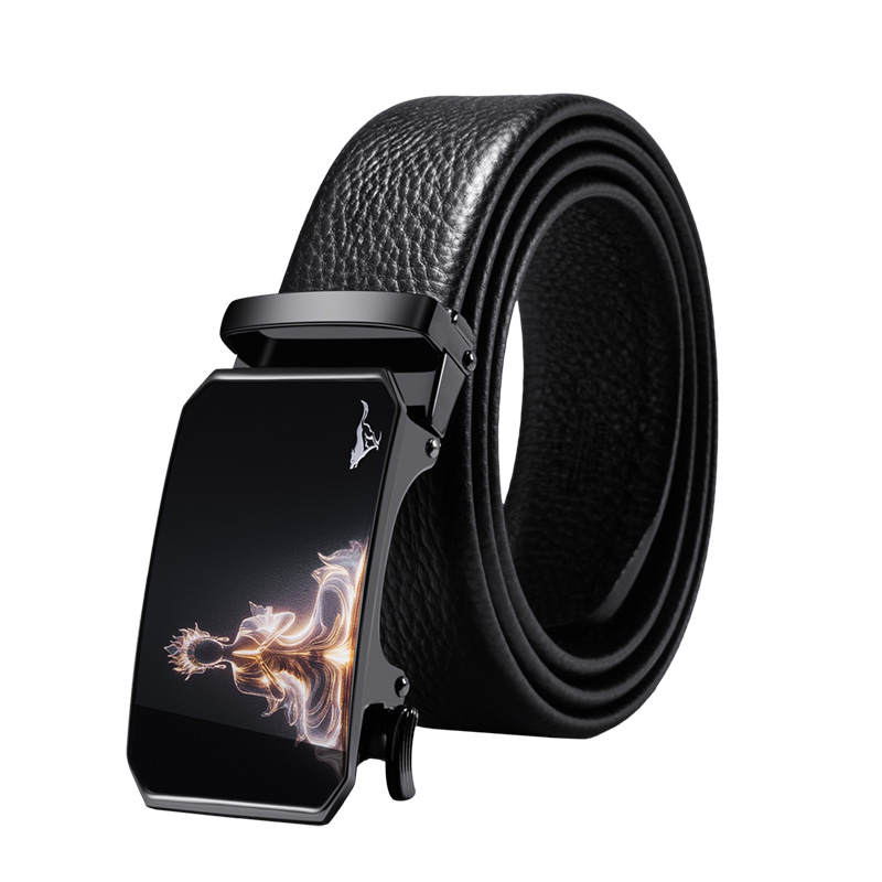 SEPTWOLVES SEPTWOLVES Alloy Cow Leather Automatic Buckle Belt Men's 3.5cm