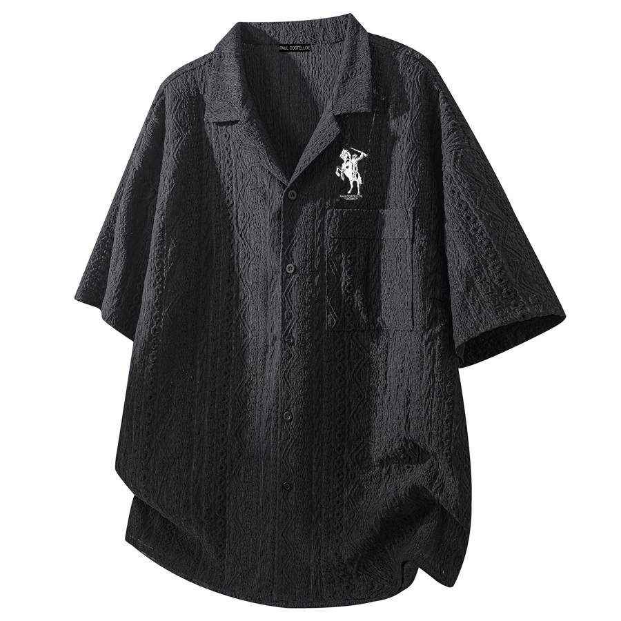 PAUL COSTELLOE Shirts Unisex Cuban Collar Thin