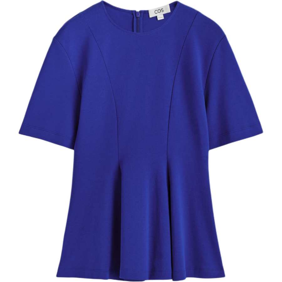 COS T Shirts Women's Cobalt Blue Crew Neck