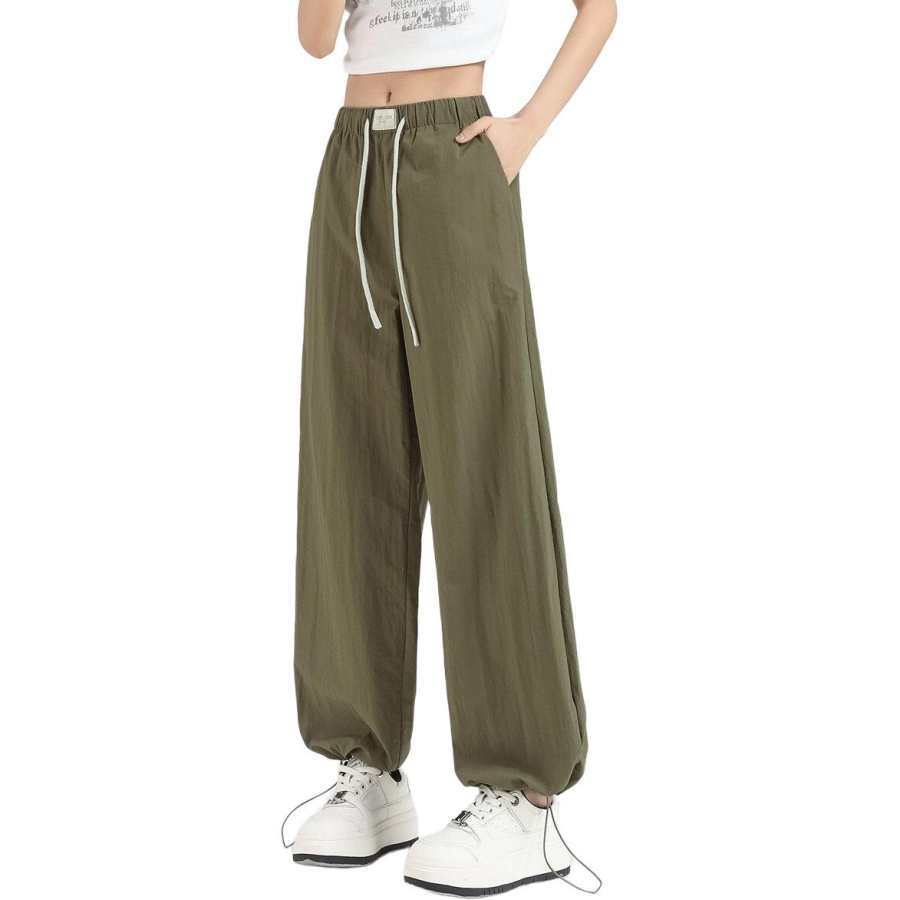 Tonlion Casual Pants Women's Moderate Wide Leg Pants