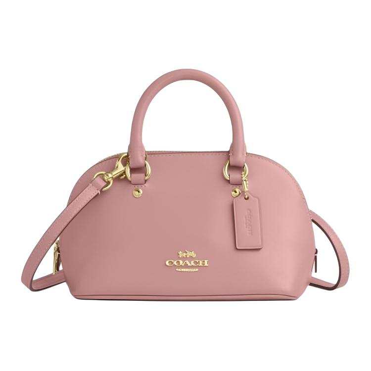COACH SATCHEL Cow Leather One Shoulder Handbag Mini Women's Pink