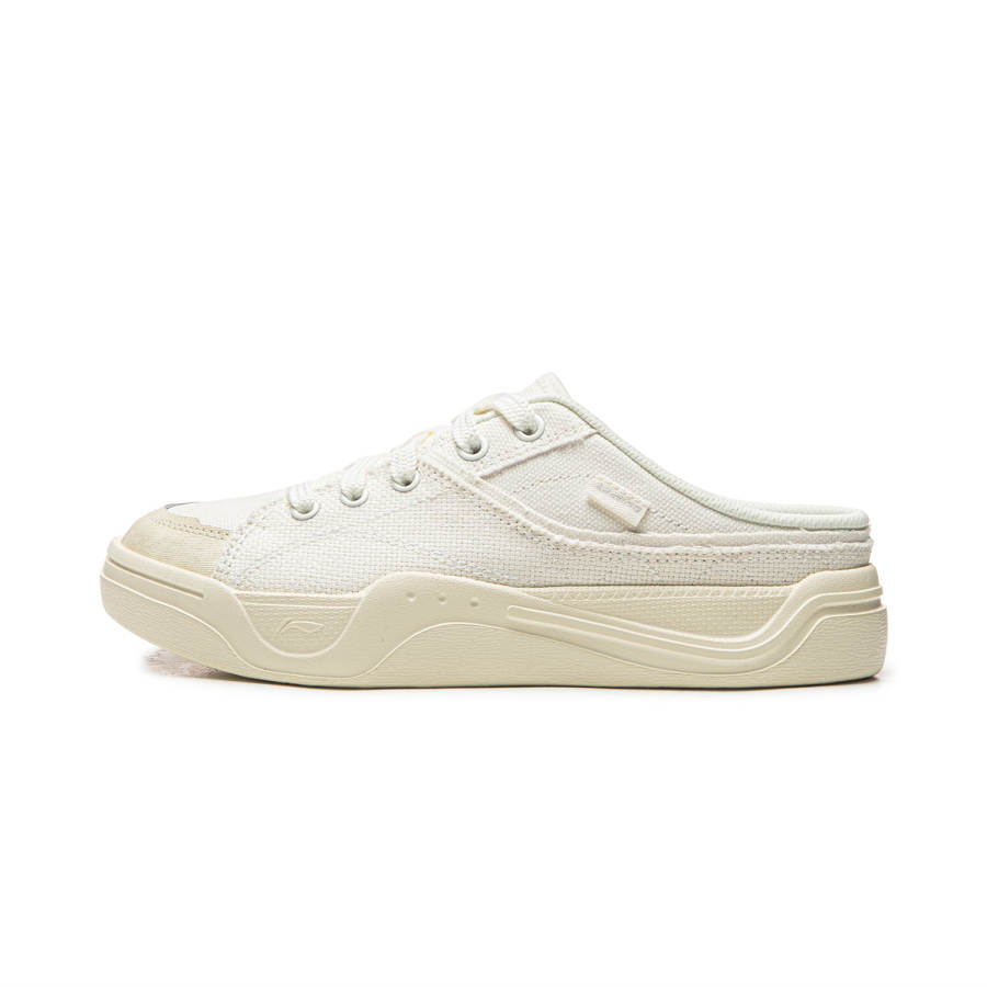 Li-Ning Li Ning Light Sail MULE Slip Resistant And Breathable Skateboard Shoes Women's Champagne White