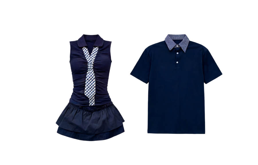 TUSHIFEI Couple Sets Women's Polo Collar Moderate Short